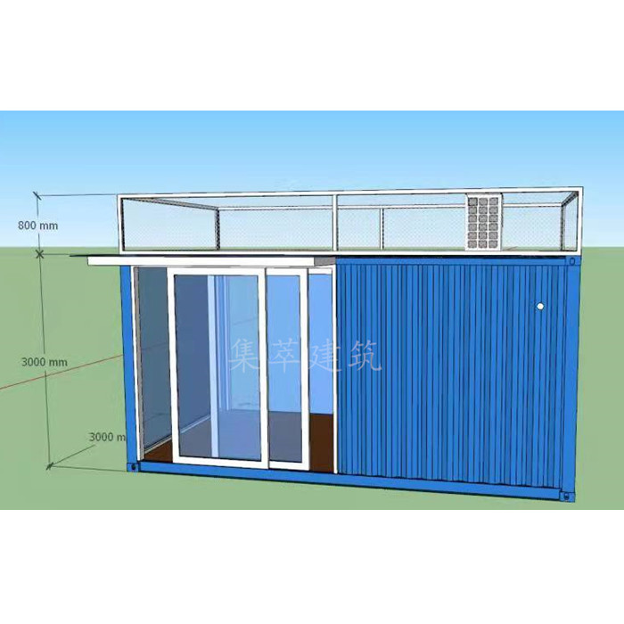 3米篮球场瓦楞板钢化玻璃岩棉集装箱售票厅休息室商铺